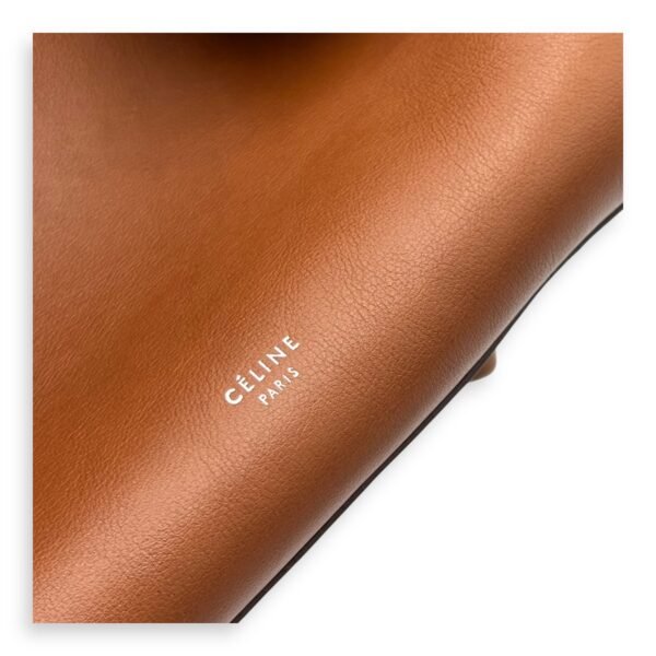 Big Top Handle Bag Brown in Calfskin, Silver hardware - Image 6