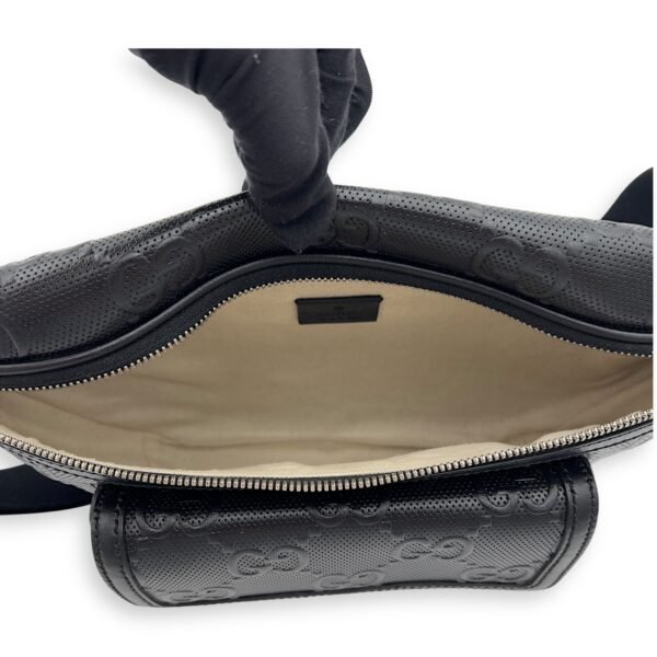 GG Belt Bag Black in Calfskin, Gold hardware - Image 3