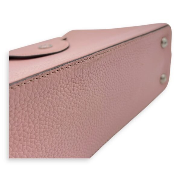 Capucines PM Pink Top Handle Bag in Taurillon Leather, Silver hardware - Image 5