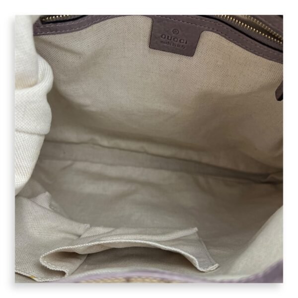 Jackie 1961 Shoulder Bag Brown in Canvas, Gold hardware - Image 6