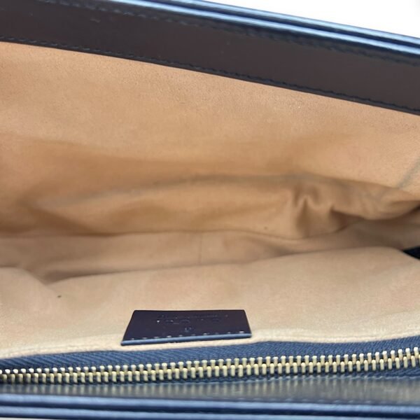Horsebit 1955 Shoulder Bag Blue in Calfskin, Gold hardware - Image 6