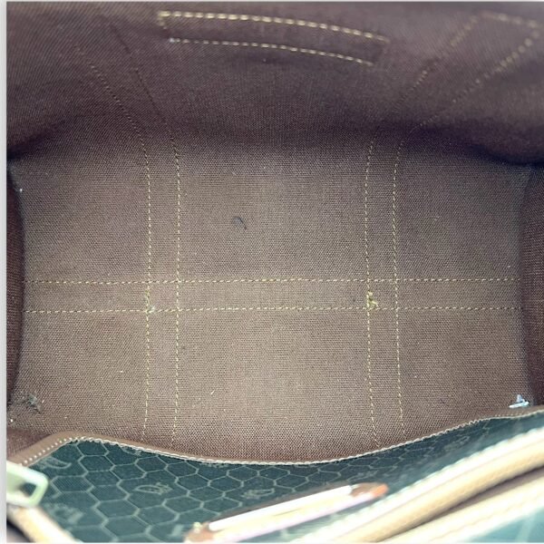 Honeycomb  Top Handle Bag Brown in Coated Canvas, Gold hardware - Image 6