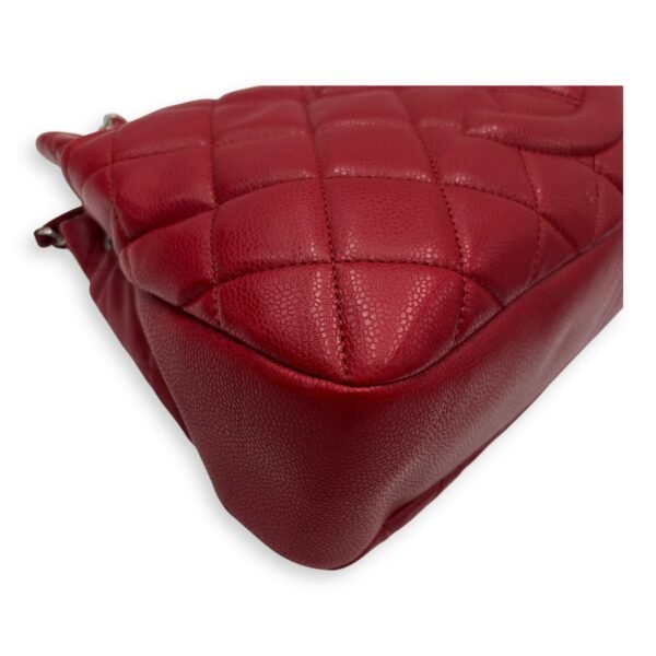 CC Shoulder Bag Red in Caviar Leather, Silver hardware - Image 10