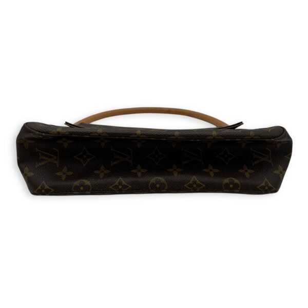 Looping Mini Brown Shoulder Bag in Monogram Coated Canvas, Gold hardware - Image 6