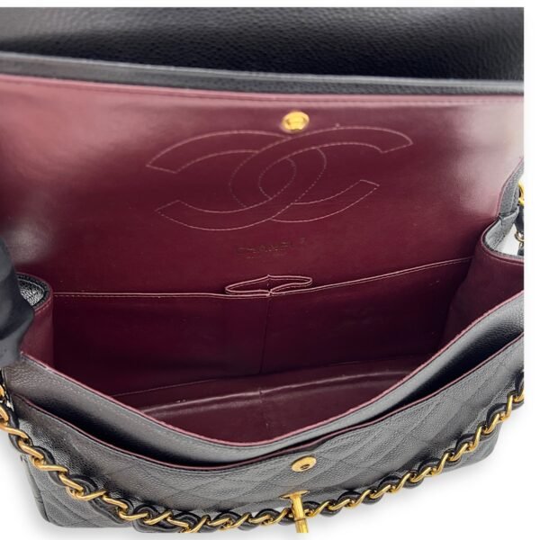 Classic Shoulder Bag Jumbo Black in Caviar Leather , Gold Hardware - Image 8