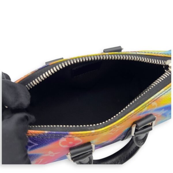 Keepall Crossbody Bag  Black in Coated Canvas , Silver Hardware - Image 4