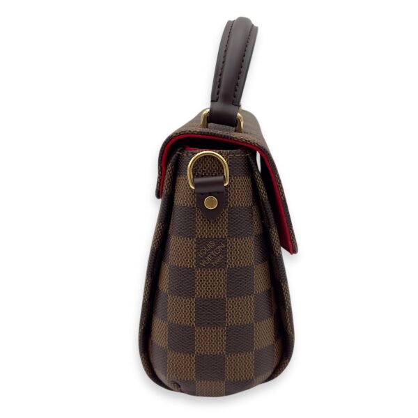 Croisette Top Handle Bag BB Brown in Coated Canvas, Gold hardware - Image 6