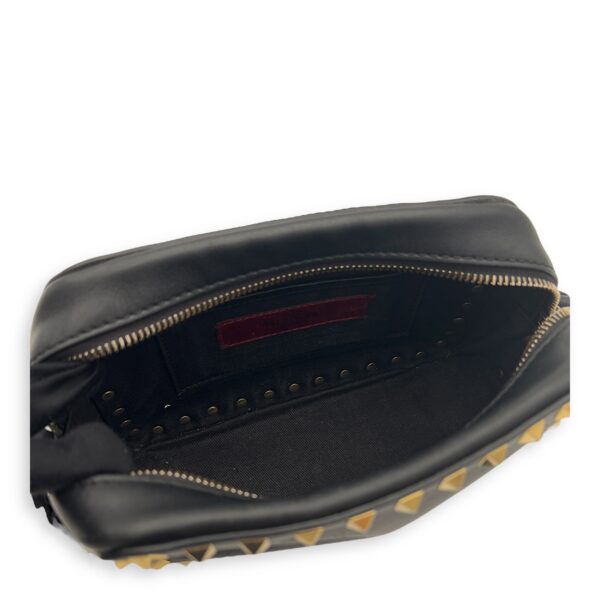 Studs Crossbody Bag Black in Calfskin, Gold hardware - Image 4