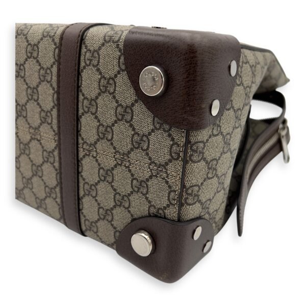 Guccissima Tote Bag Brown in Coated Canvas, Silver hardware - Image 5