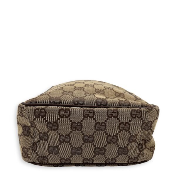GG Crossbody Bag Brown in Canvas, Gold hardware - Image 3