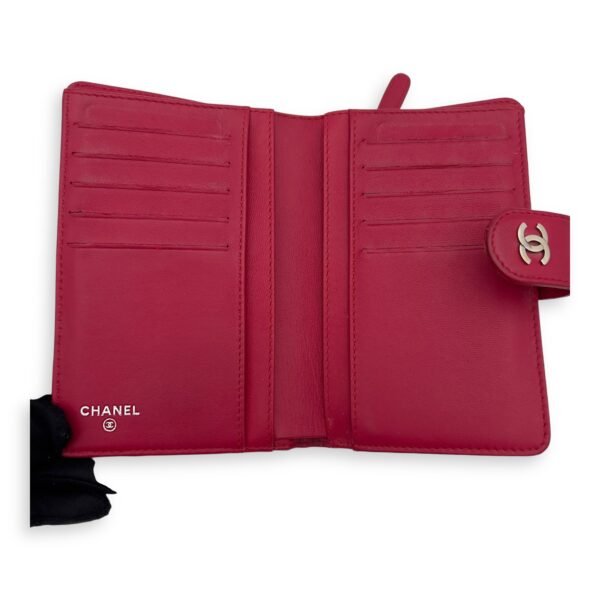 CC Wallet Pink in Lambskin, Silver hardware - Image 5
