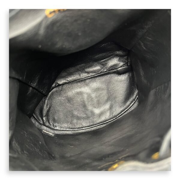 Duma Backpack Black in Calfskin, Gold hardware - Image 10