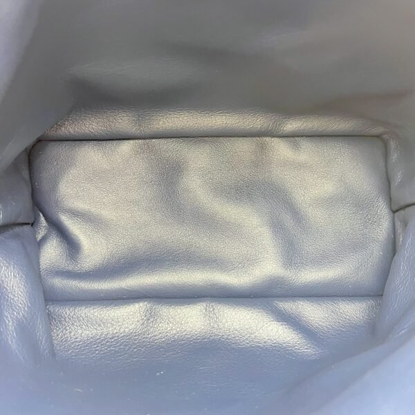 Anjou Tote Bag Blue in Coated Canvas, Silver hardware - Image 6