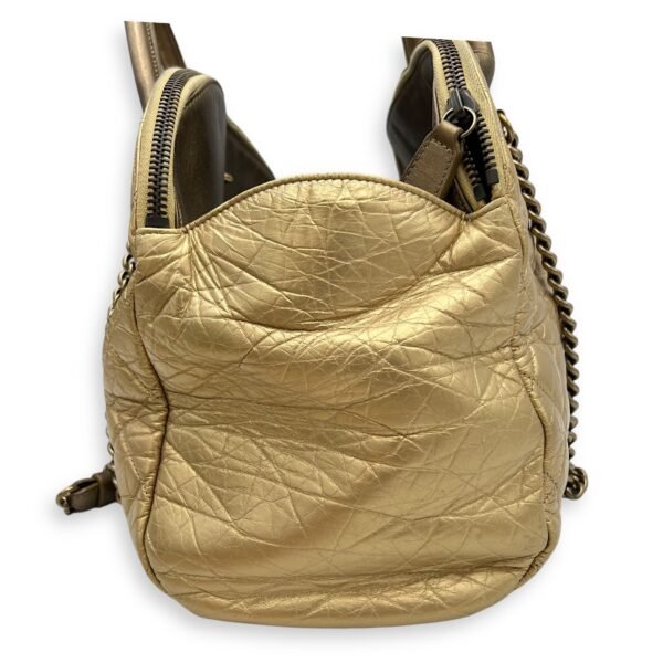 2 WAY BAG Top Handle Bag Gold in Calfskin, Brushed Gold hardware - Image 5