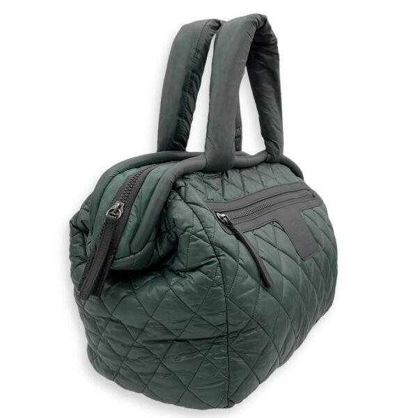 Coco Cocoon Top handle bag in Nylon, Silver Hardware - Image 8