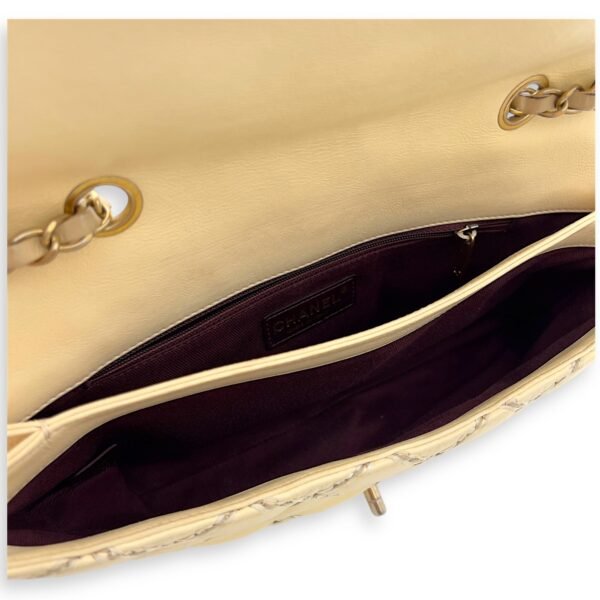Classic Flap Stitch Shoulder bag in Calfskin, Gold Hardware - Image 6
