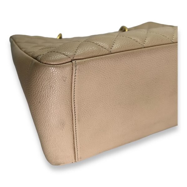 GST Beige Shoulder Bag in Caviar Leather, Gold hardware - Image 7