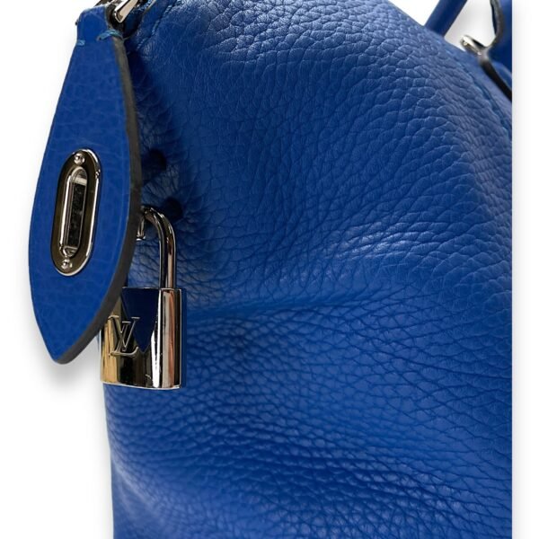 LockIt PM Blue Top Handle Bag in Calfskin, Gold hardware - Image 8