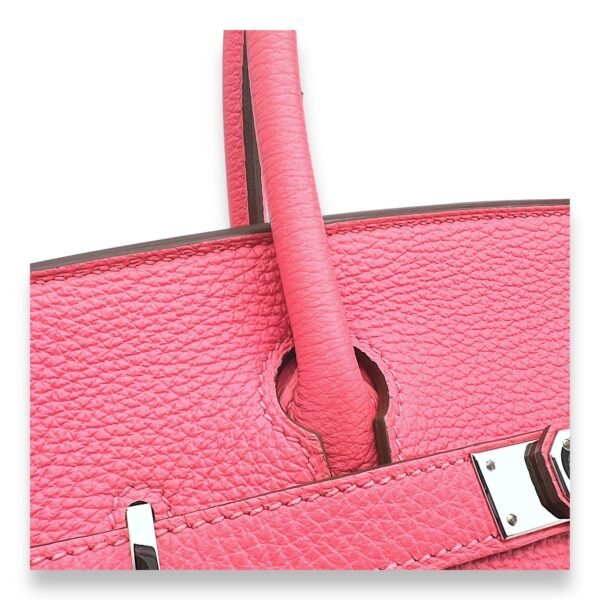 Birkin 30 Rose Lipstick in Togo, Palladium hardware - Image 7