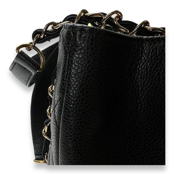 GST Black Shoulder Bag in Caviar Leather, Gold hardware - Image 7
