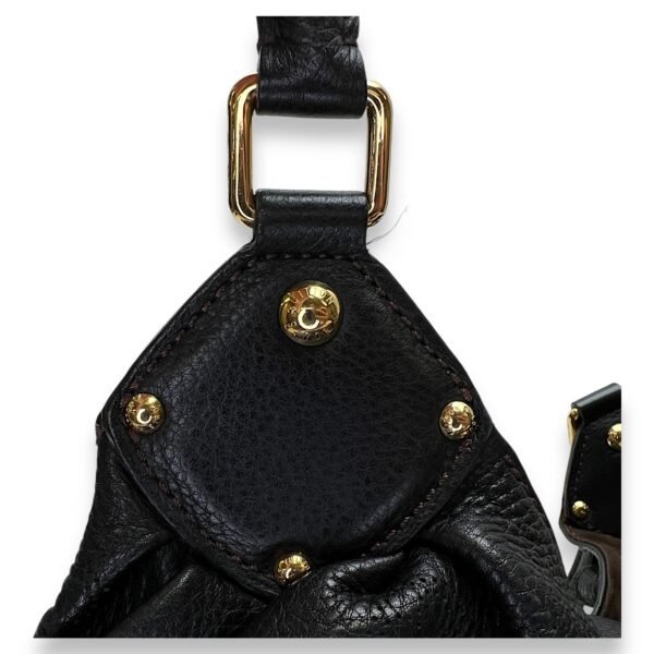 Mahina Top Handle Bag Black in Calfskin, Gold hardware - Image 7