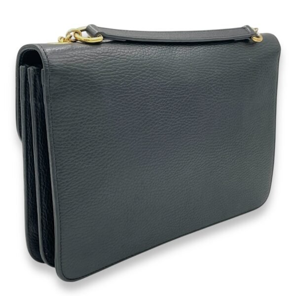 Interlocking G  Black Shoulder Bag in Calfskin, Gold hardware - Image 4