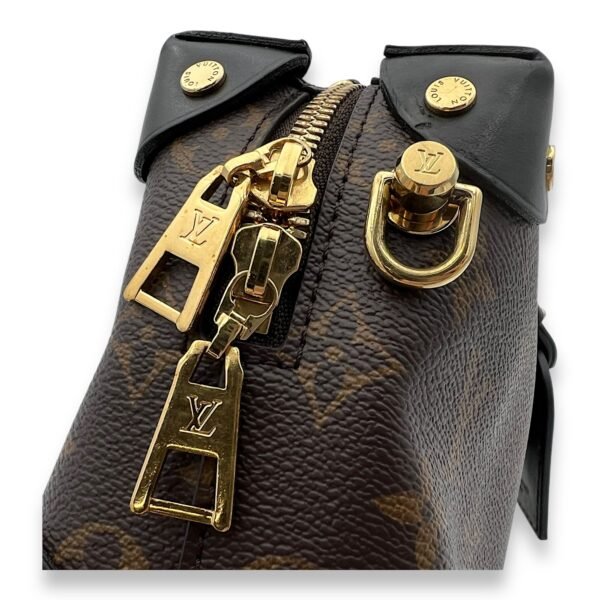 Malle Souple  Crossbody Bag Brown in Monogram Coated Canvas, Gold hardware - Image 7
