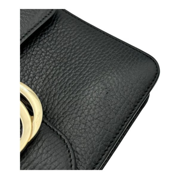 Interlocking G Shoulder Bag Black in Calfskin, Gold hardware - Image 7