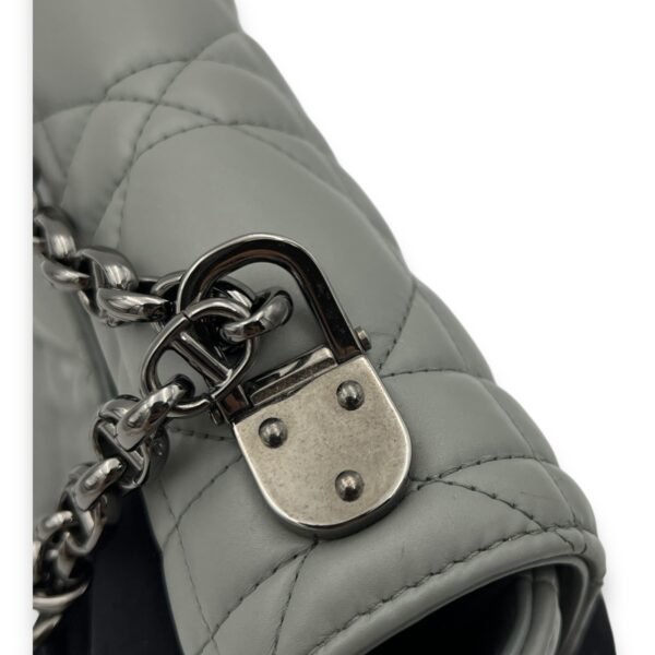 Caro Medium Grey Shoulder Bag in Lambskin, Silver hardware - Image 7