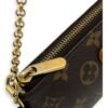Milla Pouch MM Brown in Monogram Coated Canvas, Gold hardware - Image 7