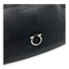 Gancini Black Shoulder Bag in Calfskin, Silver hardware - Image 10