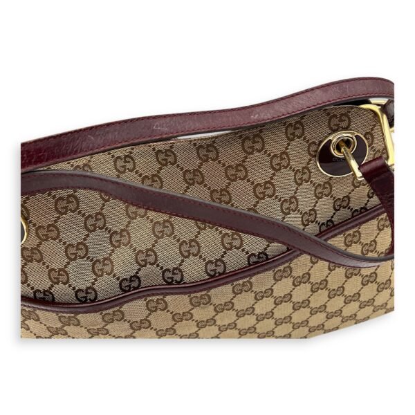 GG Shoulder Bag Brown in Canvas, Gold hardware - Image 7