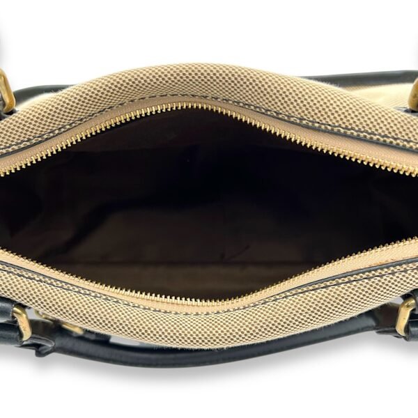 Haley Top Handle Bag Brown in Canvas, Gold hardware - Image 44
