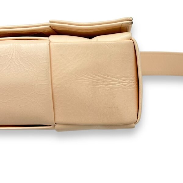 Cassette Crossbody Bag Beige in Calfskin, Silver hardware - Image 7