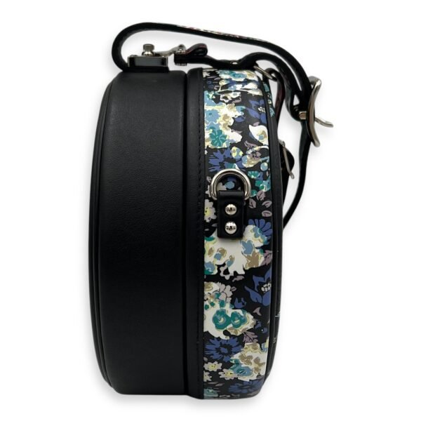 Floral Print Petite Boite Chapeau Multi-colour Crossbody Bag in Calfskin, Silver hardware - Image 4