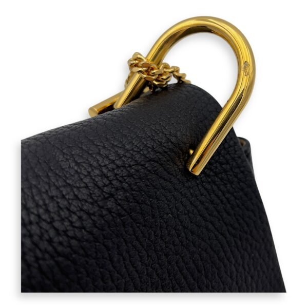 Drew Crossbody Bag Black in Calfskin, Gold hardware - Image 7