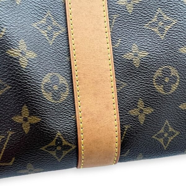 Carryall Travel Brown Top Handle Bag in Monogram Coated Canvas, Gold hardware - Image 7