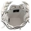 Mon Tresor Mini White Bucket Bag in Canvas, Silver hardware - Image 6