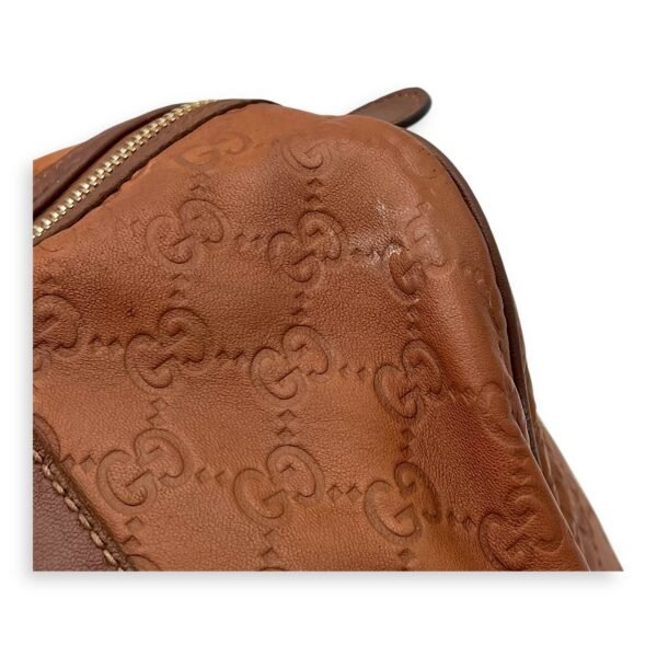 Guccissima Top Handle Bag Brown in Calfskin, Gold hardware - Image 7