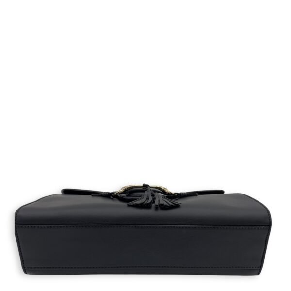Horsebit 1955 Shoulder Bag Black in Calfskin, Gold hardware - Image 5