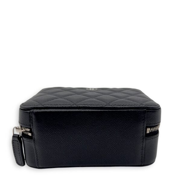 CC Camera Black Crossbody Bag in Caviar Leather, Silver hardware - Image 3