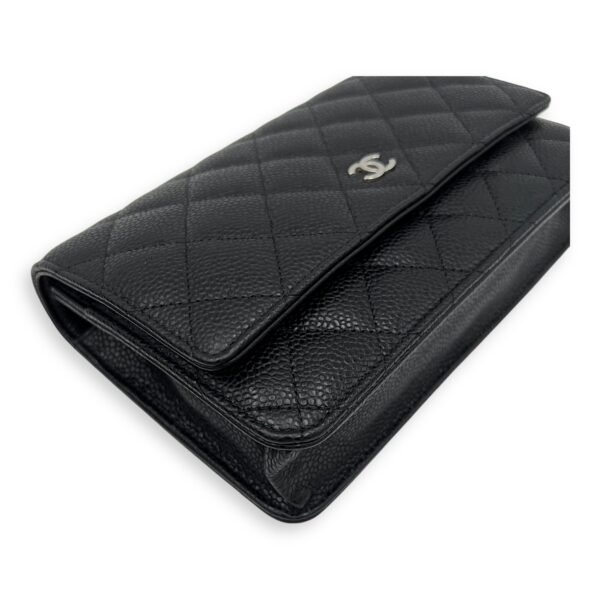 CC Wallet On Chain Black in Caviar Leather, Silver hardware - Image 29