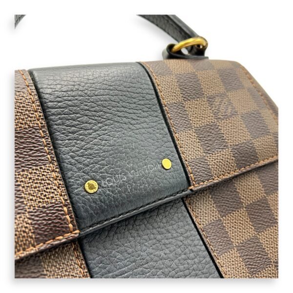 Bondstreet BB Brown Top Handle Bag in Coated Canvas, Gold hardware - Image 7