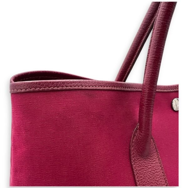 Garden Party 36 Rouge Imperial Top Handle Bag in Canvas, Silver hardware - Image 7