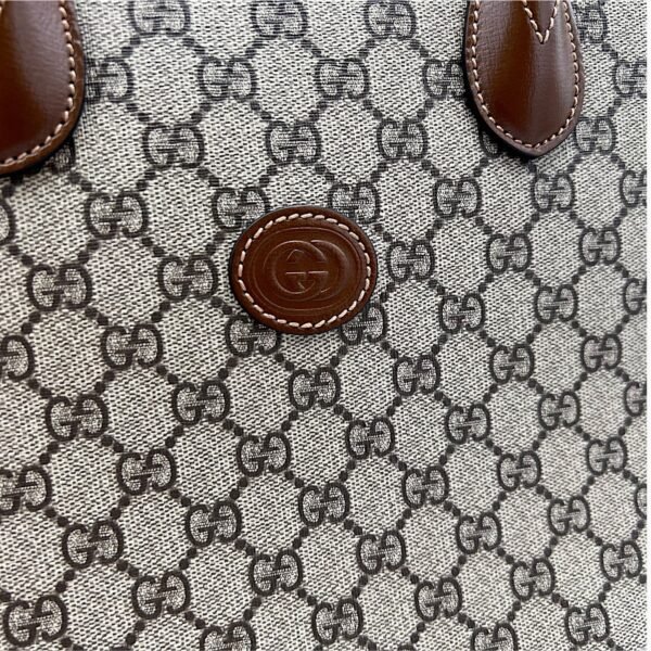 GG Supreme Tote Bag Brown in Monogram Coated Canvas, Gold hardware - Image 7