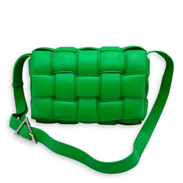 Cassette Green Shoulder Bag in Lambskin, Silver hardware - Image 7