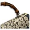 Lilith Top Handle Bag White in Python Leather, Silver hardware - Image 7
