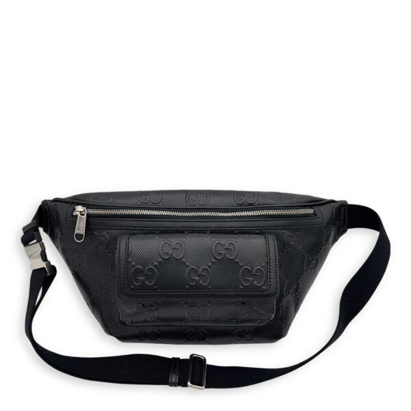 GG Belt Bag Black in Calfskin, Gold hardware - Image 2
