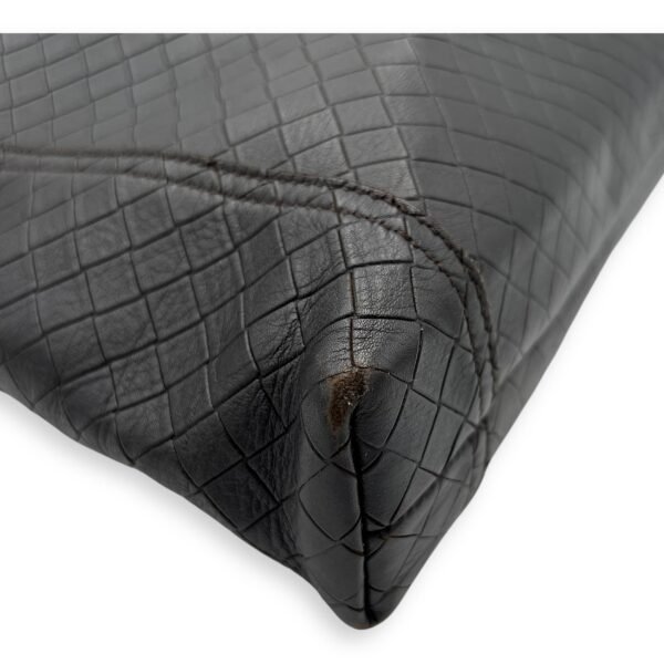 Intrecciato Brown Crossbody Bag in Lambskin, Gunmetal hardware - Image 7