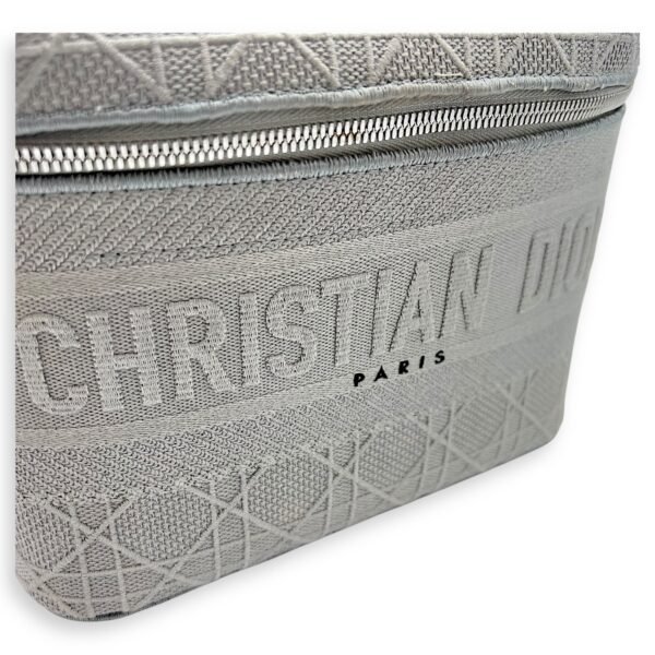 D-Lite Vanity Top Handle Bag Grey in Canvas, Silver hardware - Image 13